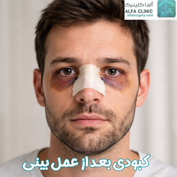 کبودی بعد از عمل بینی - مرکز جراحی آلفا